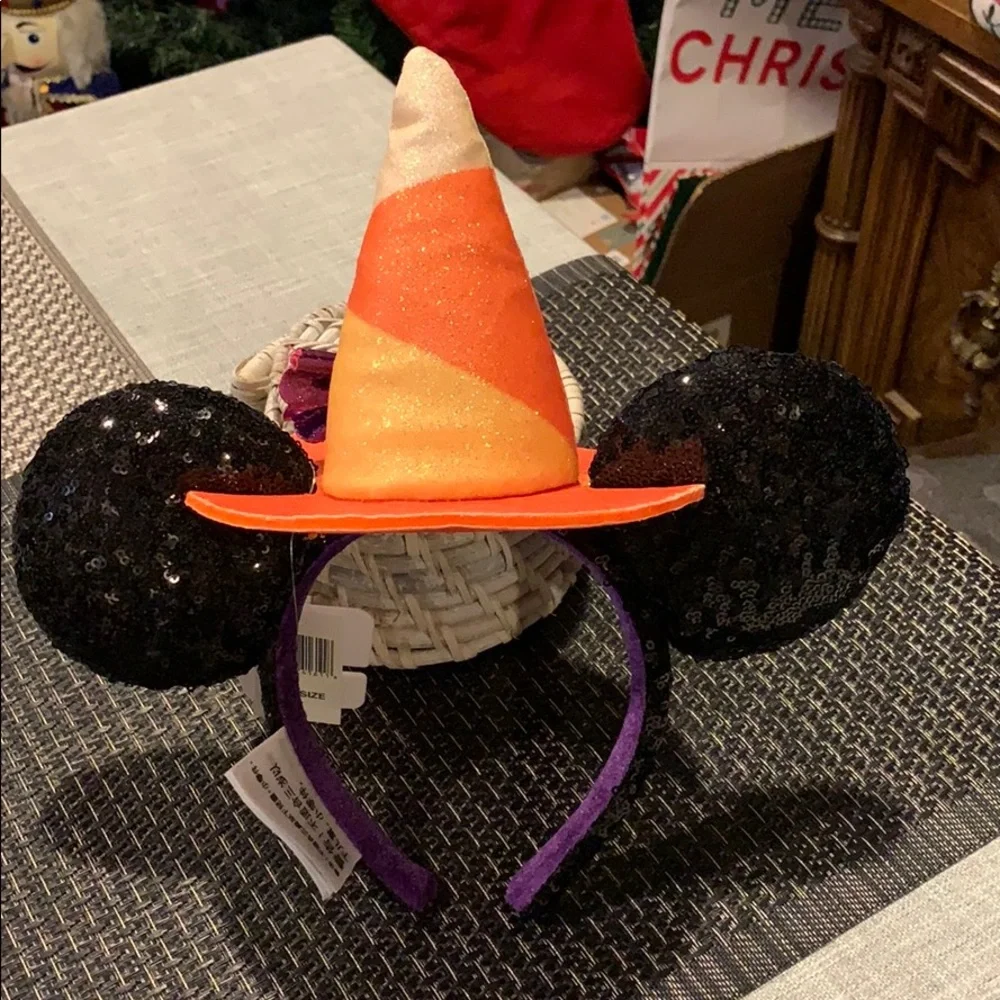 Minnie Mouse Halloween Witch Sequined Ear Headband